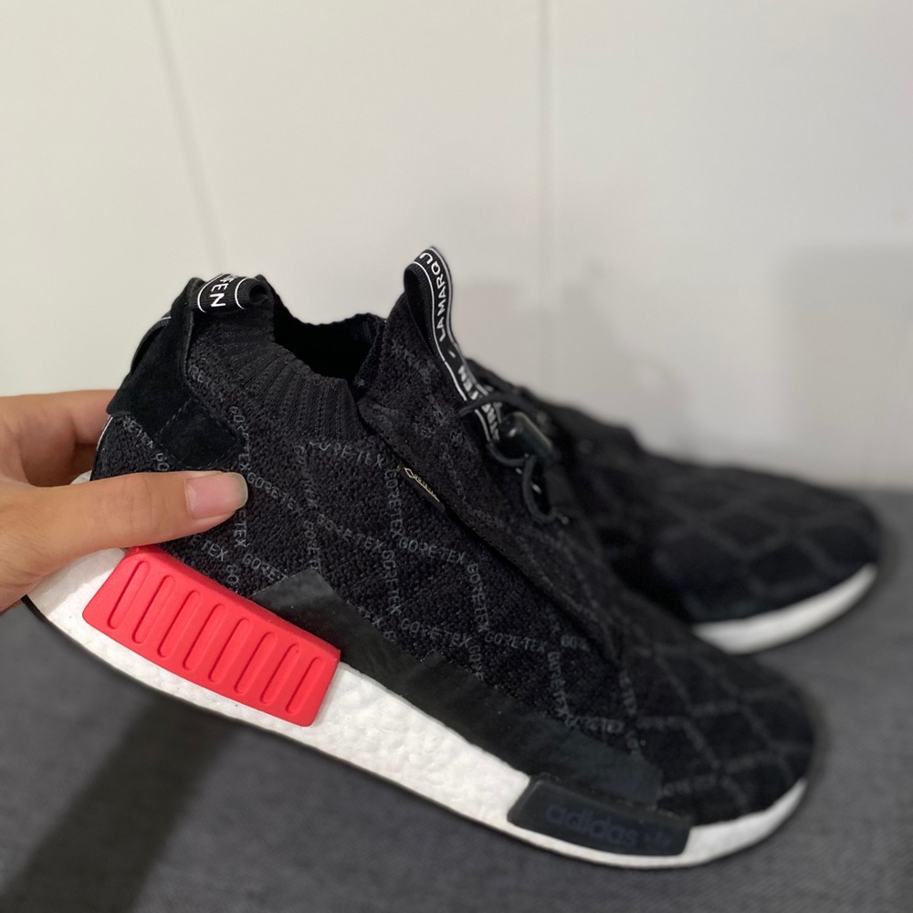 NEW Adidas NMD_TS1 Primeknit GTX Shoes, Red/ Black
